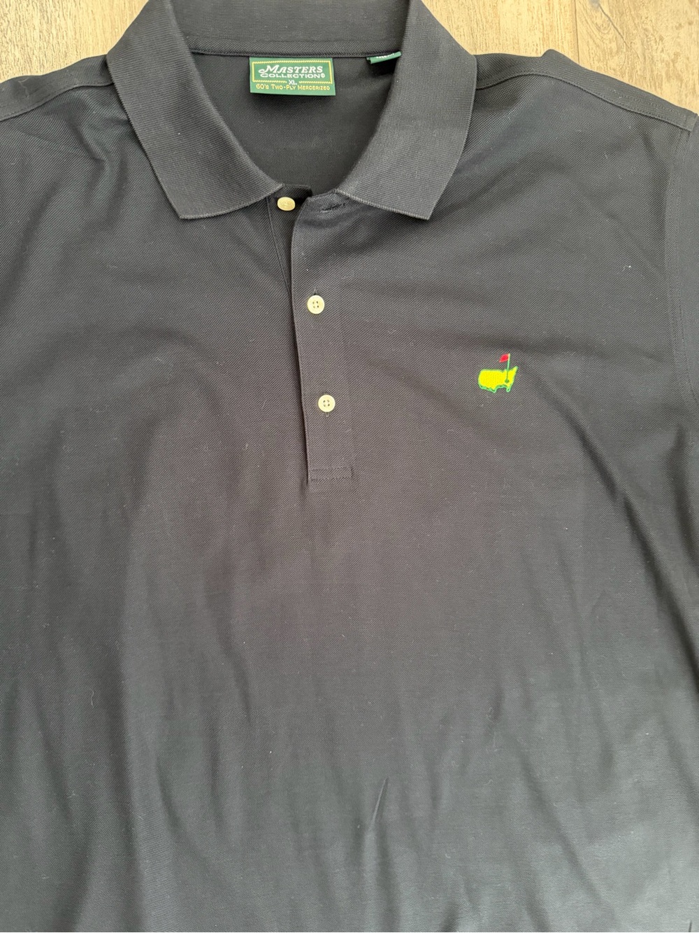 VTG Masters Collection Hong Kong Black Polo Shirt Augusta Embroidered Logo XL